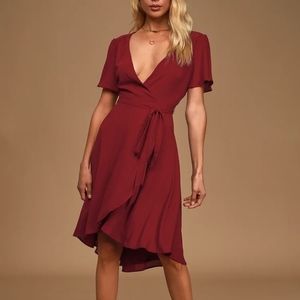 Lulu's Rise to the occasion midi wrap dress M